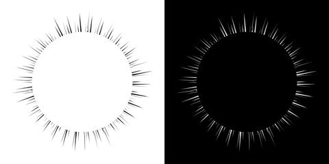 Dynamic abstract spiral sound wave rhythm lines. Circular spiral sound wave rhythm of lines. Circular futuristic abstract lines, black and white background.	