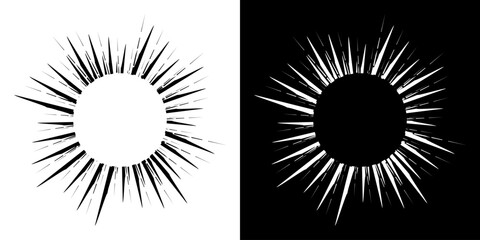 Dynamic abstract spiral sound wave rhythm lines. Circular spiral sound wave rhythm of lines. Circular futuristic abstract lines, black and white background.	