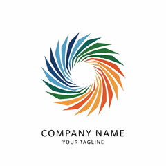 Obraz premium Abstract Swirling Colorful Logo Design.