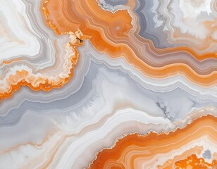 Swirling orange and gray agate bands pattern