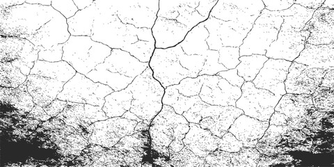 Dry cracked earth texture pattern of an old stone wall and tree bark surface