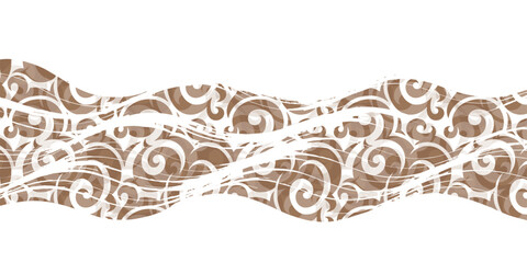 Vintage floral lace ornament vector pattern for a seamless gold textured wallpaper design background illustration