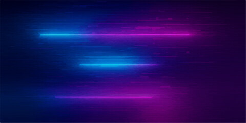 Abstract art background with colorful light rays, motion blur, and a dark blue night texture