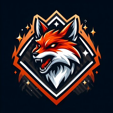 Ruppell Fox Ember Gaze Esports Mascot Logo Vector