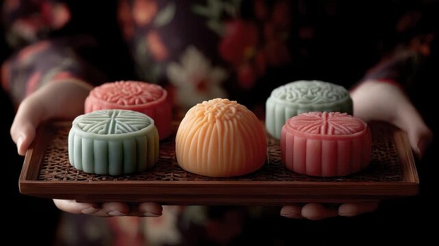 Tang Dynasty Pastries: A Display of Delicious Traditional Chinese Mooncakes