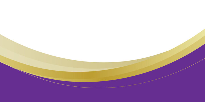 Luxurious Abstract Wavy Purple and Gold Background. Elegant Business Presentation Template.