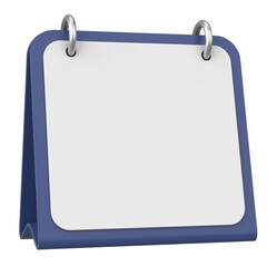 Empty calendar. 3D calendar. 3D illustration.