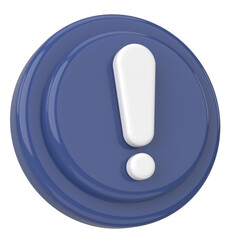 Warning sign. Exclamation mark. 3D illustration.