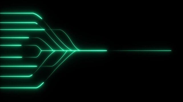 Abstract streak lines light . 4K Technology data transferring with glowing neon lines of the 4k animation.