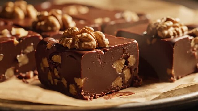 Delicious Chocolate Walnut Fudge - A Sweet Treat Delight.