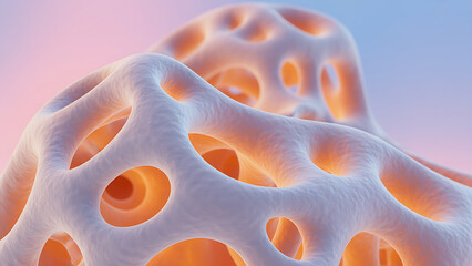 Stunning bone structure with porous texture showing bone health concept