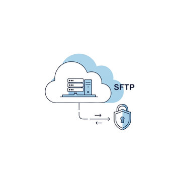 Secure SFTP Cloud Storage Concept