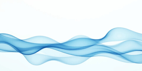 Abstract blue flowing wave pattern design element for water or sea concept illustration