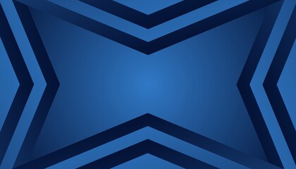 Bold blue star-shaped geometric pattern with layered angled lines creating depth and smooth gradient lighting effects