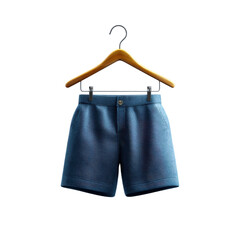 Casual summer shorts displayed on hanger fashion photography