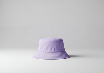 Fototapeta premium Plain Light Purple Bucket Hat Modern Fashion Accessory for Summer Style Apparel