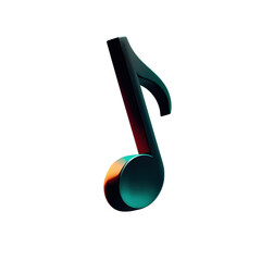 Soothing music notes icon flat design calming concept