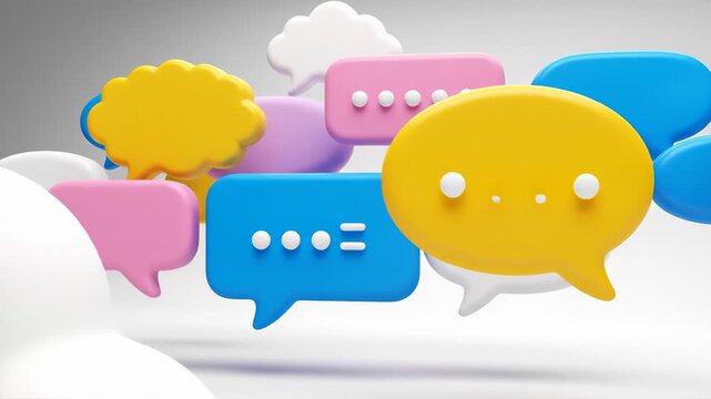 Stylized Speech Bubbles Floating for Online Communication