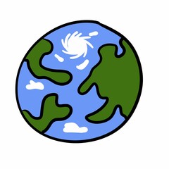 planet earth with earth day illustration design