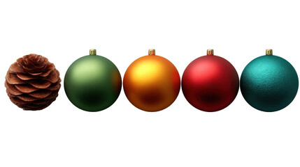 Festive christmas decorations realistic ornaments holiday spirit close-up bright colors