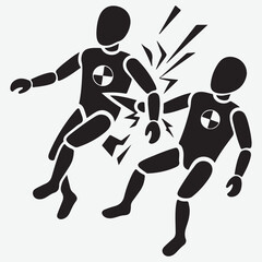 Two Crash Test Dummies Collide in a Violent Impact