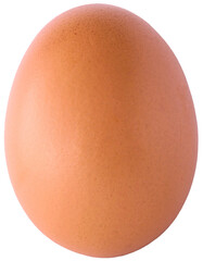 Single Raw Brown Egg for Protein in Transparent Background