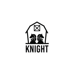 Knight chess horse logo design