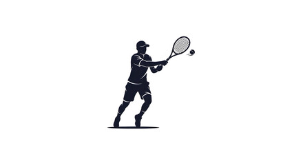 Fototapeta premium Tennis Player Silhouette
