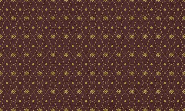 布やキャンバステクスチャ付ゴシッククラシックな花柄フレームパターンの背景壁紙