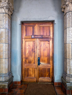 Old Wooden Doors to a Mayor's Office.