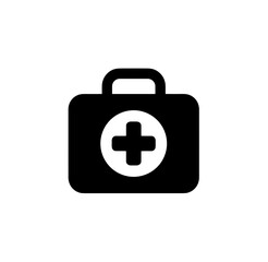 Simple Flat Design First Aid Kit Medical Equipment Illustration Icon