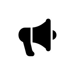 Simple Silhouette Loudspeaker Device Propaganda Bullhorn Announcer Communication Icon