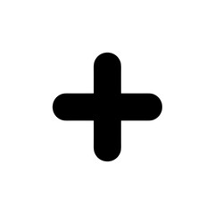 Simple Minimalist Plus Sign Shape Addition Symbol Icon Graphic