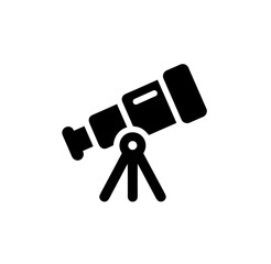 Bold Line Simple Telescope Object for Astronomy and Science Icon