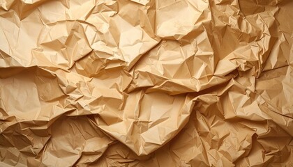Crinkled light brown paper texture