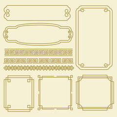 Chinese,  Asian japanese , korean, blank label , tag , banner , new year celebration. vector isolated vector illustration