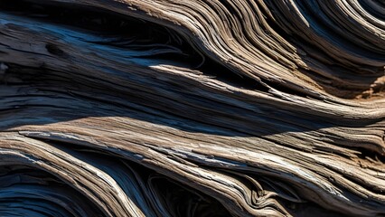 Close-up of weathered driftwood texture abstract natural patterns suitable for backgrounds and desig