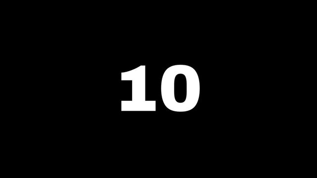 Unique Countdown 0 to 50 Animation, Count the Number, Counts Digits, White Counts and Modern Countdown Time, Black Screen Background and Amazing Countdown Video
