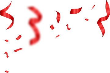 Falling Red Swirl Confetti