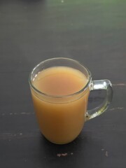 cup of beras kencur traditional drink 