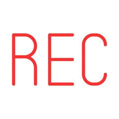REC Button Icon for Recording Indicator
