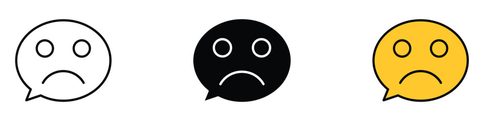 Negative Feedback icon vector. social media feedback, survey responses symbol. vector illustration.