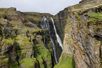 Glymur Falls. - Iceland's Tallest Accessible Waterfall