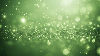 Obraz premium Ethereal Emerald A Dance of Light and Color in Verdant Hues, a Bokeh Symphony