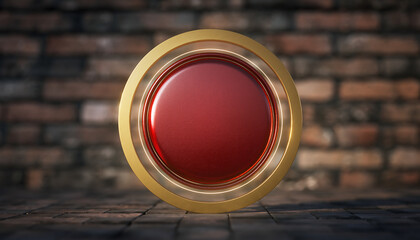 Push the big red button for your next project with a golden ring, simple action