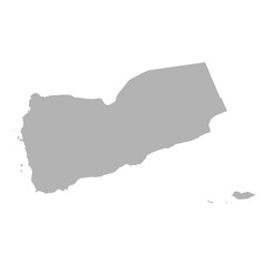 Fototapeta premium Yemen Country Map Silhouette