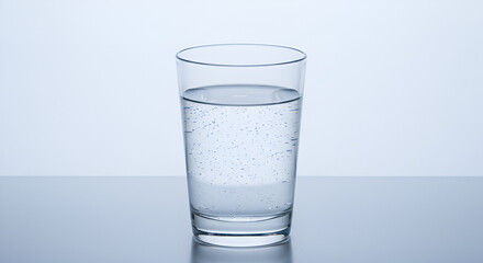 Refreshing glass of pure water ready to quench your thirst, a simple and clean image, perfect for health, wellness, and hydration concepts