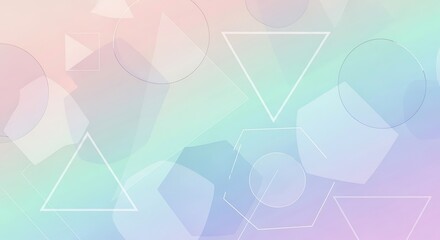 Pastel Geometric Abstract Background with Triangles and Hexagons.