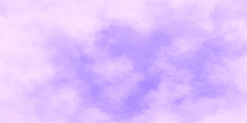 Abstract pink watercolor clouds in a bright blue summer sky background
