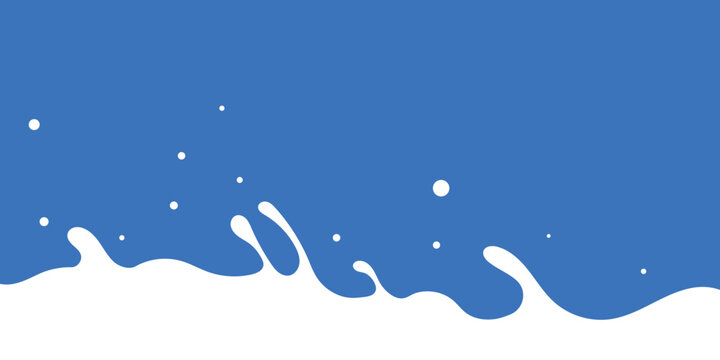waves of milk splashes towards the side
